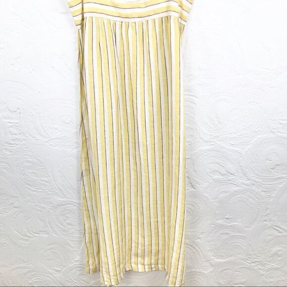 Rachel Zoe 100% Linen Yellow Stripe Dress- New with Tags - Picture 8 of 11